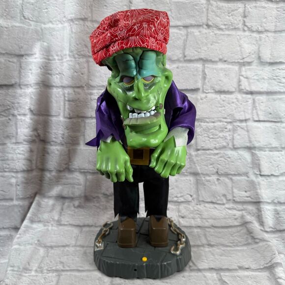 Vtg Gemmy Light-Up Thriller Music Dancing Frankenstein Working Animatronic Decor - Picture 1 of 9